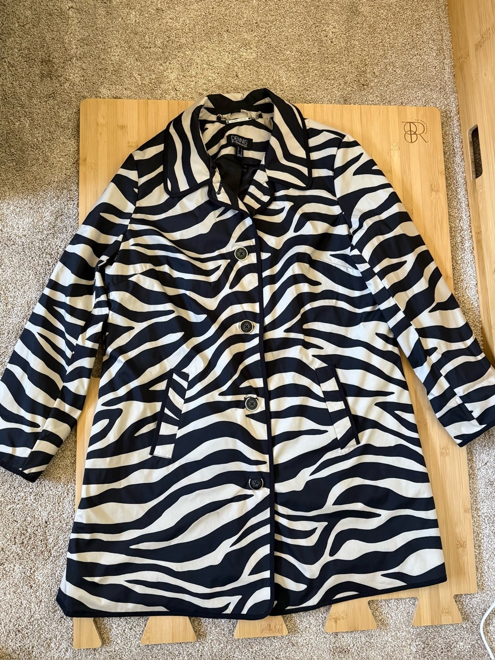 Vintage Zebra Print Coat Size L